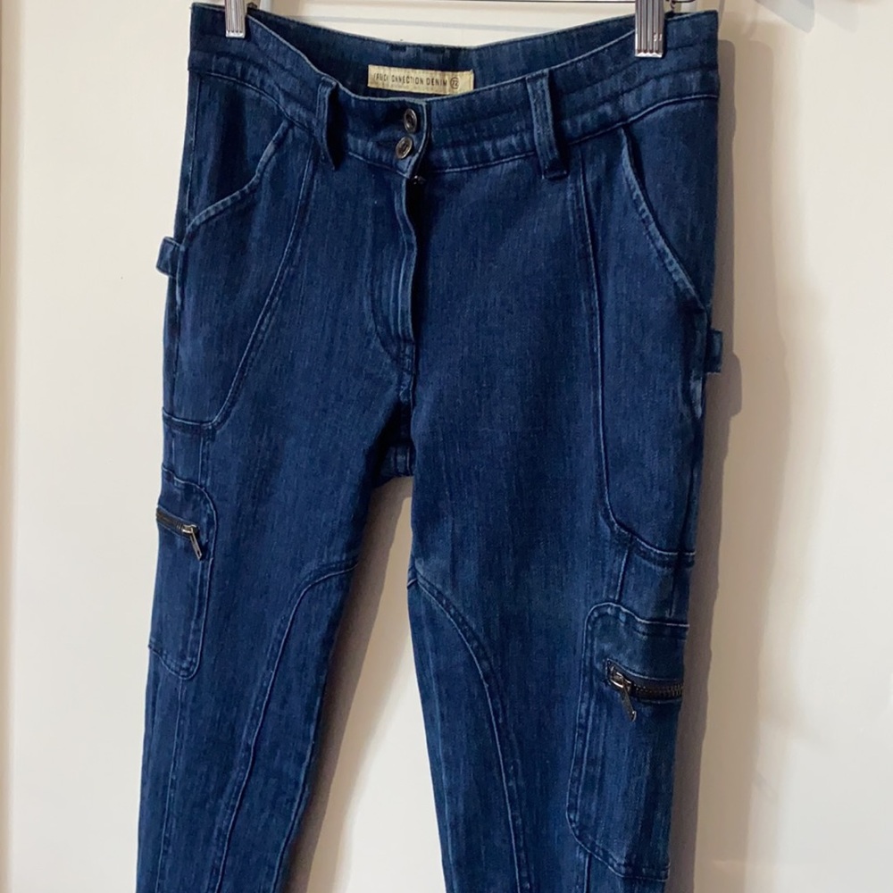 French Connection Womens Skinny Jeans Blue Medium Washed AU 10 Zip Fly - Picture 4 of 9
